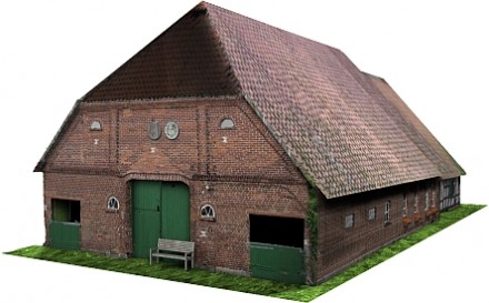 3D model of a farm house sub