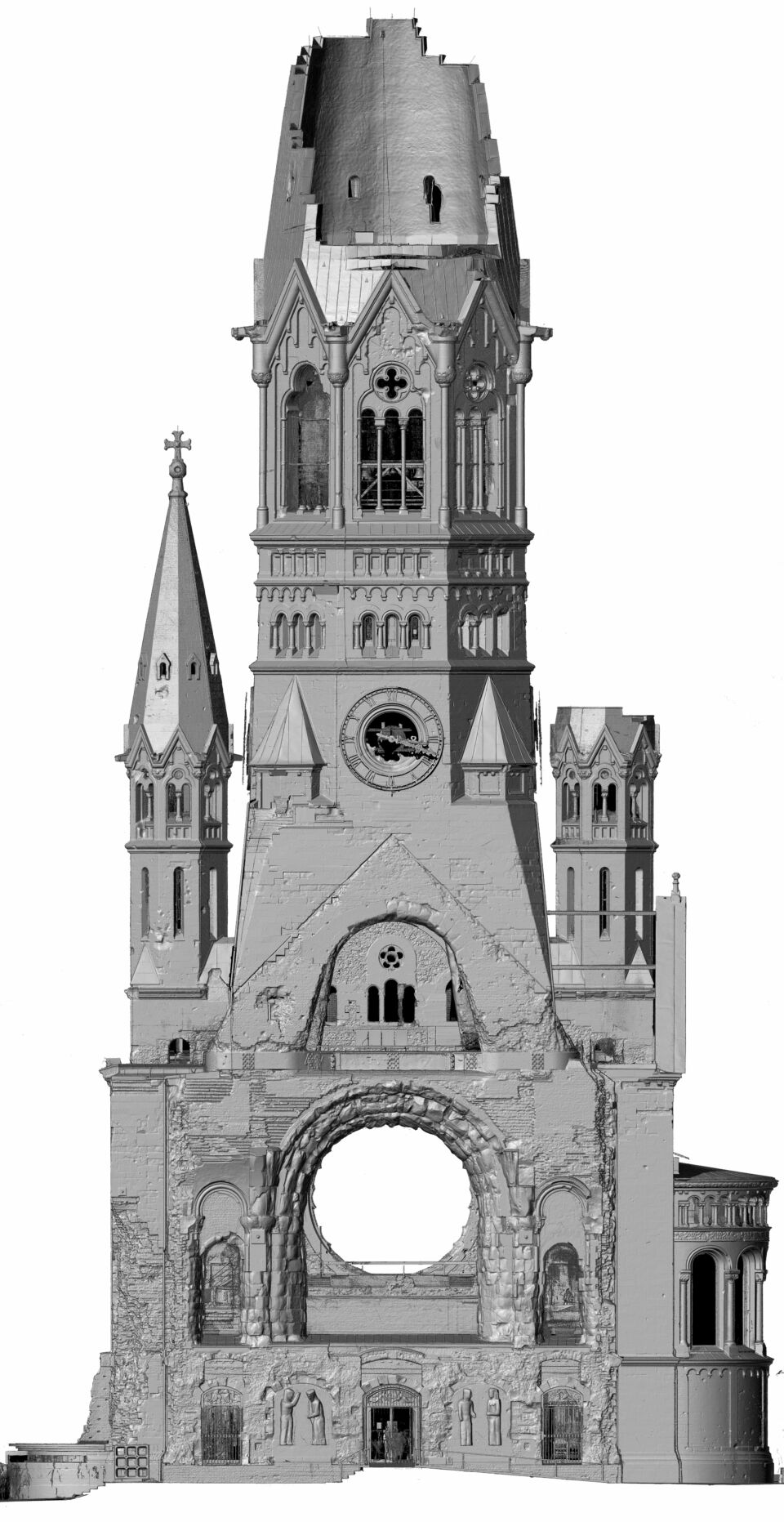 Gerenderte Spotansicht der Kaiser-Wilhelm-Gedächtniskirche